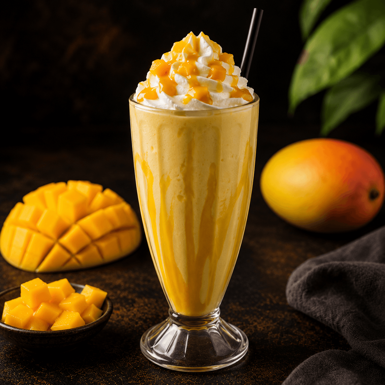 Milk-shake à la mangue - Glace à la vanille sur demande